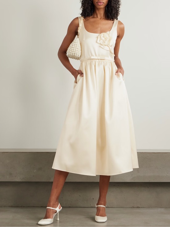 Self-Portrait Dresses & Skirts - SELF-PORTRAIT
Appliquéd belted satin midi dress